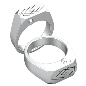 Luxury Titanium Ring Protective Jewelry Rhomboid Design One Piece High Strength Self-defense Tools Male And Female Self-defense Gifts Ensure Safety
