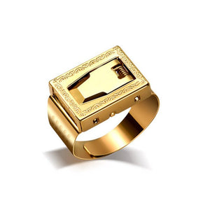 Mini Fold Pocket EDC Tool Self Defense Ring Knife Safety Survival Ring Multi-functional Jewelry Women Men Stainless Steel Ring