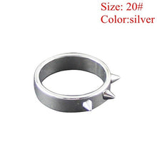 Load image into Gallery viewer, Spike Ring - Personal Self-defense Titanium Steel Men and Women Thorn Head Ring Anti-wolf Nail barbed Ring