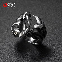 Load image into Gallery viewer, Cool dragon claw men ring hip hop cold ring tritium gas trampoline male personality single self-defense titanium steel food ring