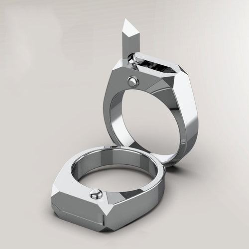Handmade Stainless Steel Self Defense Survival Tool EDC Ring