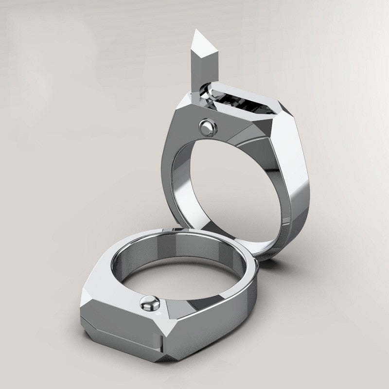 Self defense Knife Ring Luxury Titanium Molded In One Body High