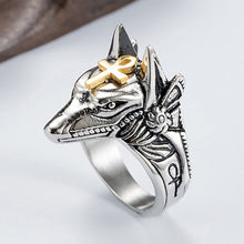 Load image into Gallery viewer, Self defense Ring Protection Jewelry Stainless Steel Retro Wolf Knuckle Ring Men&#39;s And Women&#39;s Survival