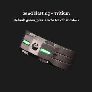 Titanium Alloy Self-defense Ring Luminous EDC Tool Multifunctional  With Tungsten Steel Head Tritium Gas Tube Necklace