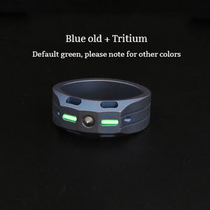 Titanium Alloy Self-defense Ring Luminous EDC Tool Multifunctional  With Tungsten Steel Head Tritium Gas Tube Necklace