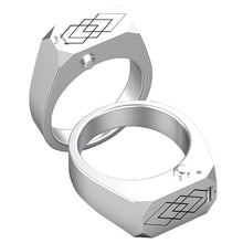 Load image into Gallery viewer, Luxury Titanium Ring Rhomboid Design One Piece High Strength Self-defense Tools Male And Female Self-defense Gifts Ensure Safety
