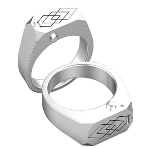 Luxury Titanium Ring Rhomboid Design One Piece High Strength Self-defense Tools Male And Female Self-defense Gifts Ensure Safety