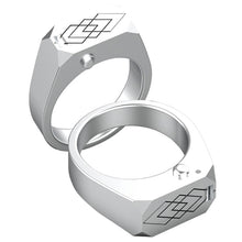 Load image into Gallery viewer, Luxury Titanium Ring Protective Jewelry Rhomboid Design One Piece High Strength Self-defense Tools Male And Female Self-defense Gifts Ensure Safety