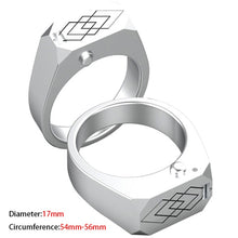 Load image into Gallery viewer, Luxury Titanium Ring Protective Jewelry Rhomboid Design One Piece High Strength Self-defense Tools Male And Female Self-defense Gifts Ensure Safety
