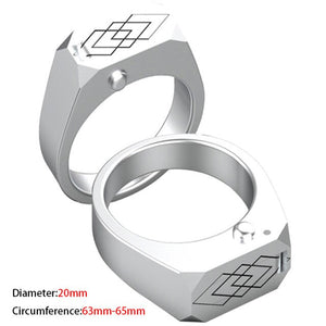Luxury Titanium Ring Protective Jewelry Rhomboid Design One Piece High Strength Self-defense Tools Male And Female Self-defense Gifts Ensure Safety