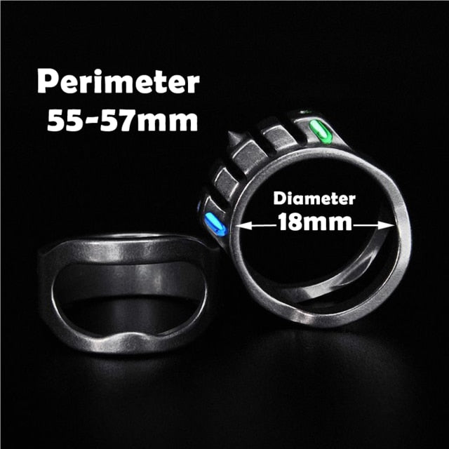 New Portable Self Defense Ring Adjustable Titanium Alloy Ring Blade Outdoor Self  Defense Tool Hidden Knife Ring Jewelry
