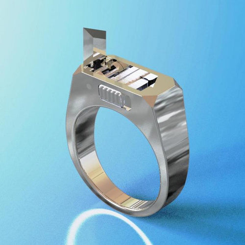 New Titanium Steel Punk Defense Ring Multi Functional Rings For