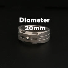 Load image into Gallery viewer, Tactical self-defense titanium alloy ring tritium tube luminescent ring edc refers to tiger tungsten steel broken window defense