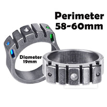 Load image into Gallery viewer, 25 year light-emitting defense ring titanium alloy ring EDC tritium tube light-emitting self-defense window breaker self-defense