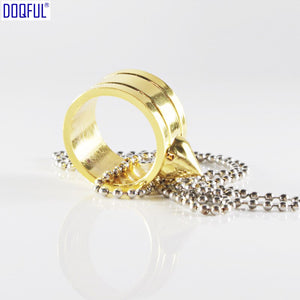 20pcs/lot Outdoor Survival Finger Rings Bead Chain Safety Necklace Emergency Self Defense Glass Breaker Protective Weapon