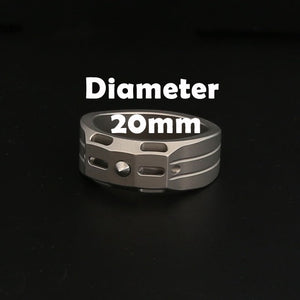 Self defense ring carrier titanium alloy ring tritium tube luminous self-defense ring multi-functional window breaker self-defen