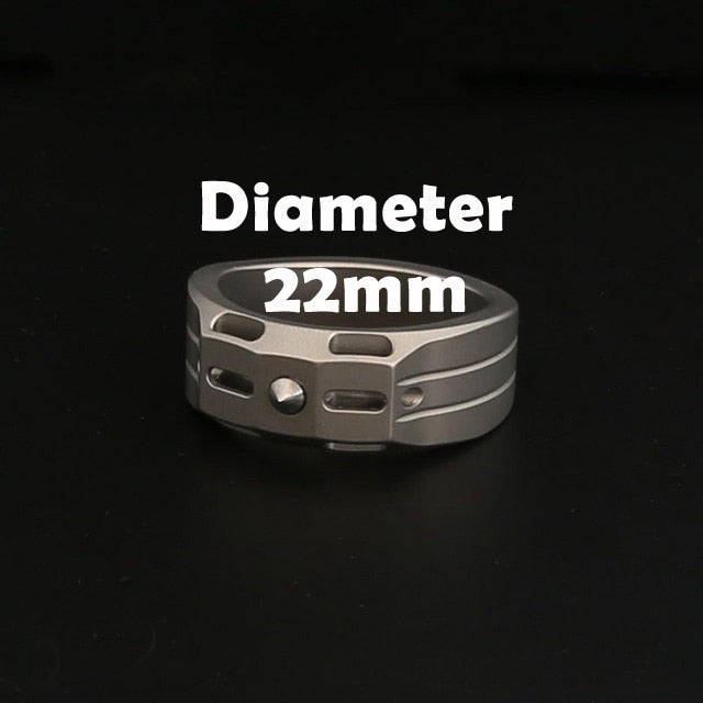 Self defense ring carrier titanium alloy ring tritium tube