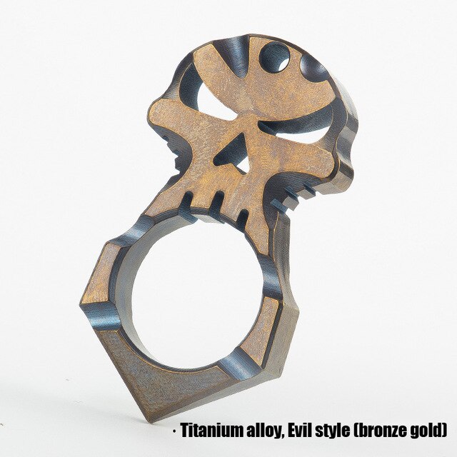 Titanium alloy self-defense ring, skeleton defense tiger refers to the girls against wolves cool jewelry for both men and women
