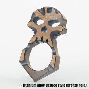Titanium alloy self-defense ring, skeleton defense tiger refers to the girls against wolves cool jewelry for both men and women