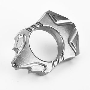 Stainless Steel Ring Tungsten Steel Head Volcano Self-defense Broken Window Men’s Jewelry Women’s Defense Supplies Couple Gifts