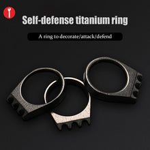 Load image into Gallery viewer, New Fashion Titanium Alloy Strong Matte Men&#39;s Self-defense Ring Exquisite And Lightweight Female Self-protection Couple Style