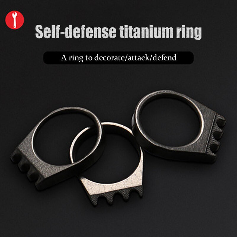 New Fashion Titanium Alloy Strong Matte Men's Self-defense Ring Exquis – Self  Defense Rings