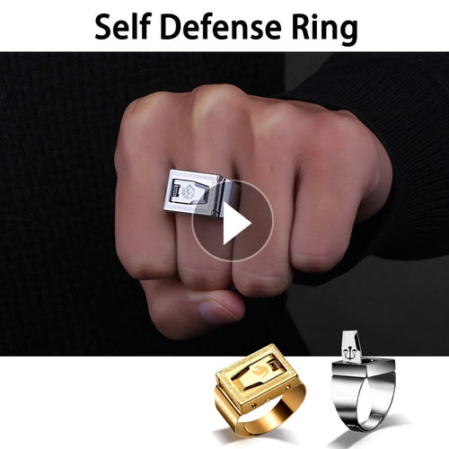 Gags Military Self-defense Ring Stainless Steel Fold Pare Peel Pocket Carabiner Belt Paper Knife Outdoor Game Self Care Survive