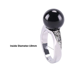 Load image into Gallery viewer, Unisex Popular Black Gem Anti-Wolf Ring EDC Titanium steel Self-Defense Acupuncture Ring Supplies Portable Ornament