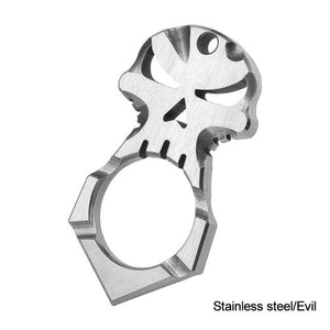 Titanium Alloy Stainless Steel Skull Self-defense Ring Self-protection For Men And Women Cool Jewelry Emergency Broken Window