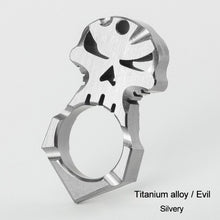 Load image into Gallery viewer, Titanium Alloy Stainless Steel Skull Self-defense Ring Self-protection For Men And Women Cool Jewelry Emergency Broken Window