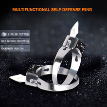 Load image into Gallery viewer, Defensa Personal Stainless Steel Self-Defense Ring Self-Defense Multifunctional Opening Adjustable  Defensa Personal Mujer
