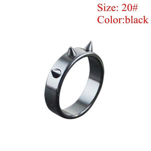 Spike Ring - Personal Self-defense Titanium Steel Men and Women Thorn Head Ring Anti-wolf Nail barbed Ring
